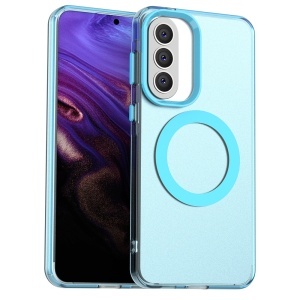 Husa pentru Samsung Galaxy A57 5G, MagSafe, Antisoc, set cu sticker, CandyCase, Albastru