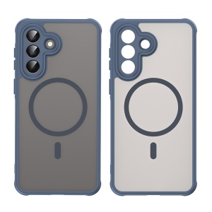 Husa pentru Samsung Galaxy A57 5G, SKYDDAR INNOVATION, HaloFrost MagSafe II, Antisoc, set cu sticker, Bleumarin - Img 3