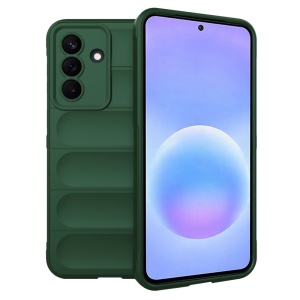 Husa pentru Samsung Galaxy A57 5G, SKYDDAR INNOVATION, Magic Shield, din Silicon Mat, set cu sticker, Verde