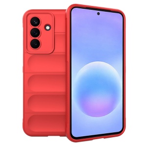 Husa pentru Samsung Galaxy A57 5G, SKYDDAR INNOVATION, Magic Shield, din Silicon Mat, set cu sticker, Rosu