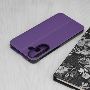 Husa pentru Samsung Galaxy A57 5G, tip carte, set cu sticker, eFold, Mov - Img 5