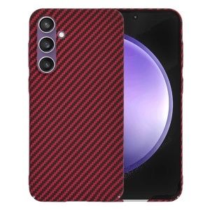 Husa pentru Samsung Galaxy S23 FE, SKYDDAR INNOVATION, textura carbon, Carbonite FiberShell, set cu sticker, Rosu,