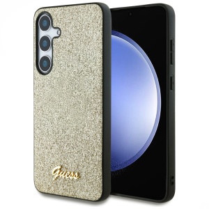 Husa pentru Samsung Galaxy S24, Glitter Script, Guess, Auriu