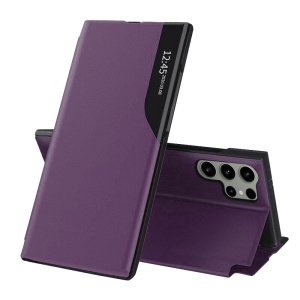 Husa pentru Samsung Galaxy S24 Ultra, tip carte, set cu sticker, eFold, Mov