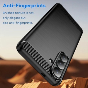 Husa pentru Samsung Galaxy S26 Edge, , din Silicon Slim, cu textura Fibra Carbon, Skyddar Carbon Silicone, set cu sticker, Negru - Img 5