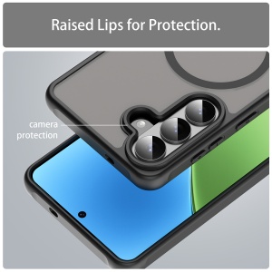 Husa pentru Samsung Galaxy S26 Edge, SKYDDAR INNOVATION, HaloFrost MagSafe II, Antisoc, set cu sticker, Negru - Img 5