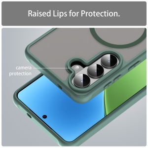 Husa pentru Samsung Galaxy S26 Edge, SKYDDAR INNOVATION, HaloFrost MagSafe II, Antisoc, set cu sticker, Verde - Img 5