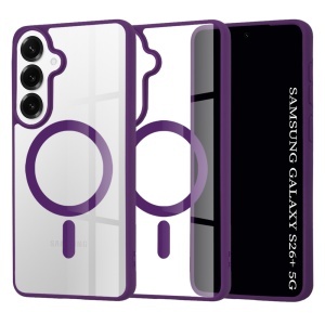 Husa pentru Samsung Galaxy S26 Edge, SKYDDAR INNOVATION, MagSafe Pro din silicon, set cu sticker, Mov
