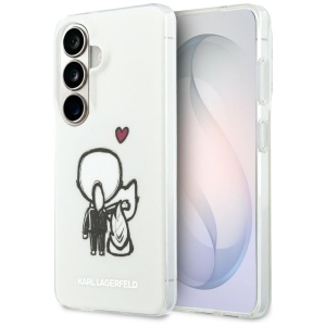 Husa pentru Samsung Galaxy S26 - Karl Lagerfeld IML with K&C Back Logo MagSafe (KLHMS26S6HKCBHH) - White