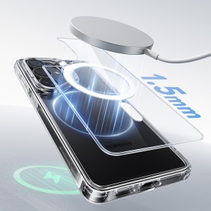 Husa pentru Samsung Galaxy S26 Plus, slim, ESR Classic Hybrid HaloLock Kickstand, Transparenta - Img 3
