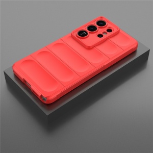 Husa pentru Samsung Galaxy S26 Ultra, SKYDDAR INNOVATION, Magic Shield, din Silicon Mat, set cu sticker, Rosu - Img 6