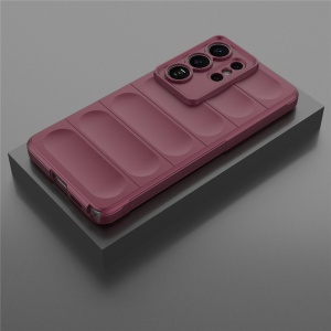 Husa pentru Samsung Galaxy S26 Ultra, SKYDDAR INNOVATION, Magic Shield, din Silicon Mat, set cu sticker, Bordo - Img 6