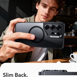 Husa pentru Samsung Galaxy S26 Ultra, slim, ESR Classic Hybrid HaloLock, Negru/transparenta - Img 8