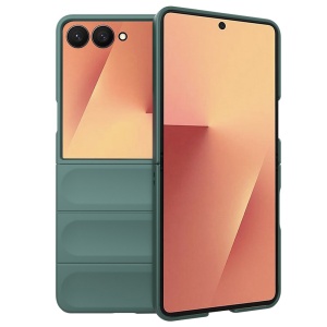Husa pentru Samsung Galaxy Z Flip7, SKYDDAR INNOVATION, Magic Shield, din Silicon Mat, set cu sticker, Verde