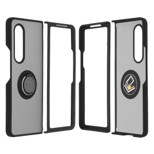 Husa pentru Samsung Galaxy Z Fold3 5G, SKYDDAR INNOVATION, Glinth cu Inel Rotativ 360° Magnetic, Negru, set cu sticker - Img 15