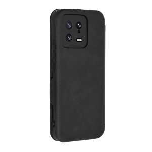 Husa pentru Xiaomi 13, SKYDDAR INNOVATION, Safe Wallet tip carte din Piele Ecologica, Suport Carduri, Inchidere Magnetica, Negru, set cu sticker  - Img 7