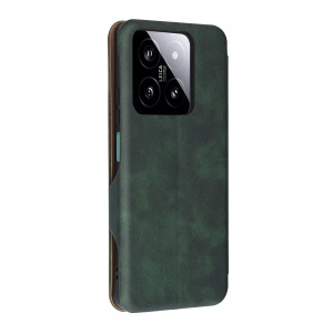 Husa pentru Xiaomi 14, SKYDDAR INNOVATION, Safe Wallet tip carte din Piele Ecologica, Suport Carduri, Inchidere Magnetica, Verde, set cu sticker  - Img 10