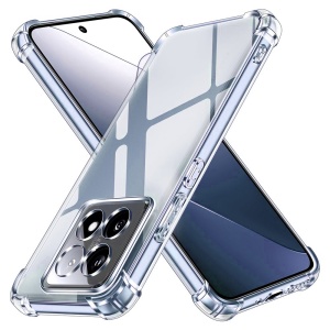 Husa pentru Xiaomi 14T , SKYDDAR INNOVATION, Shockproof Clear din Silicon Slim, Transparenta, set cu sticker