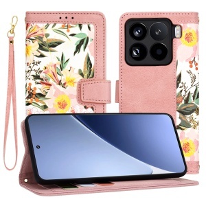 Husa pentru Xiaomi 15 Pro, SKYDDAR INNOVATION, Flipcraft din Piele Ecologică, Stand Integrat, Buzunare pentru Carduri, set cu sticker, Roz