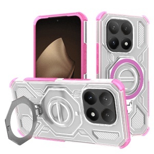 Husa pentru Xiaomi 15T, Antisoc, SKYDDAR INOVATION, Carbon Shield PRO, Magsafe, set cu sticker, Roz