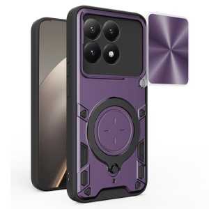 Husa pentru Xiaomi 15T, SKYDDAR INNOVATION, CamGuard Pro, Inel Magnetic, Protectie Camera, set cu sticker, Mov