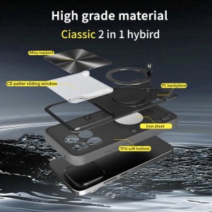 Husa pentru Xiaomi 15T, SKYDDAR INNOVATION, CamGuard Pro, Inel Magnetic, Protectie Camera, set cu sticker, Albastru - Img 6