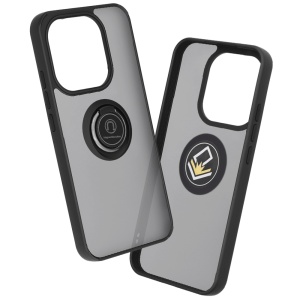 Husa pentru Xiaomi 15T, SKYDDAR INNOVATION, Glinth cu Inel Rotativ 360° Magnetic, set cu sticker, Negru  - Img 8