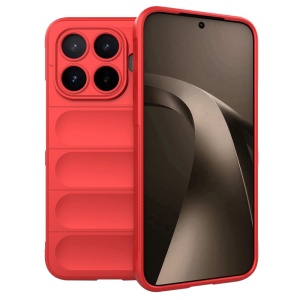 Husa pentru Xiaomi 17T Pro din Silicon Mat, Antisoc, set cu sticker, Magic Shield, Rosu