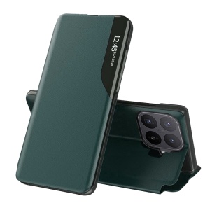 Husa pentru Xiaomi 17T Pro, tip carte, eFold, afisare smart, set cu sticker, Verde