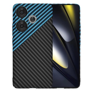 Husa pentru Xiaomi Poco F6, Finisaj Premium cu Textura de Carbon, Design Elegant, SKDR CarbonFlex - Bleu