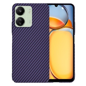 Husa pentru Xiaomi Redmi 13C 4G / Poco C65 / Redmi 13C 5G, SKYDDAR INNOVATION, textura carbon, Carbonite FiberShell, set cu sticker, Mov,