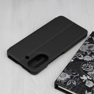 Husa pentru Xiaomi Redmi 13C 4G / Poco C65 tip carte, Skyddar Eco View Leather - Negru - Img 3