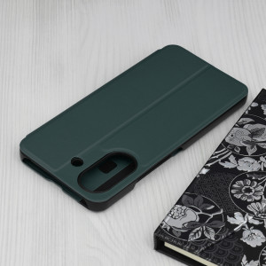 Husa pentru Xiaomi Redmi 13C 4G / Poco C65 tip carte, Skyddar Eco View Leather - Verde - Img 3