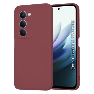 Husa pentru Xiaomi Redmi 15 5G / Redmi 15 4G, SKYDDAR INNOVATION, din Silicon Catifelat, SoftElegance, set cu sticker, Bordo