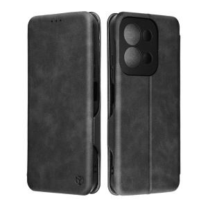 Husa pentru Xiaomi Redmi 15C 4G, SKYDDAR INNOVATION, Safe Wallet tip carte din Piele Ecologica, Suport Carduri, Inchidere Magnetica, set cu sticker, Negru - Img 6