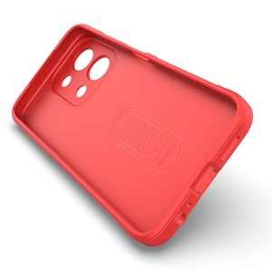 Husa pentru Xiaomi Redmi 15C 5G, SKYDDAR INNOVATION, Magic Shield, din Silicon Mat, set cu sticker, Rosu - Img 3