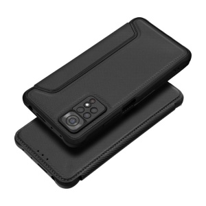 Husa pentru Xiaomi Redmi Note 14 4G, SKYDDAR INNOVATION, RAZOR, Inchidere Magnetica, Buzunar Interior, Antisoc, set cu sticker, Negru