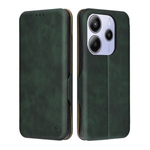 Husa pentru Xiaomi Redmi Note 14 5G, SKYDDAR INNOVATION, Safe Wallet tip carte din Piele Ecologica, Suport Carduri, Inchidere Magnetica, Verde, set cu sticker  - Img 1