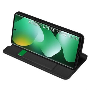 Husa pentru Xiaomi Redmi Note 15 5G, SKYDDAR INNOVATION, Magskin Book, tip Carte cu Portofel Interior, set cu sticker, Negru - Img 4
