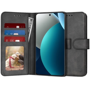 Husa pentru Xiaomi Redmi Note 15 Pro 4G, SKYDDAR INNOVATION, Diary Book, tip carte cu Portofel Interior, Antisoc, set cu sticker, Negru