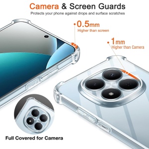 Husa pentru Xiaomi Redmi Note 15 Pro 4G, SKYDDAR INNOVATION, Shockproof Clear Silicone, Silicon Slim, set cu sticker, Transparenta - Img 3