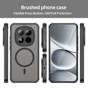 Husa pentru Xiaomi Redmi Note 15 Pro 5G, Antisoc, set cu sticker, HaloFrost MagSafe II, Negru - Img 6
