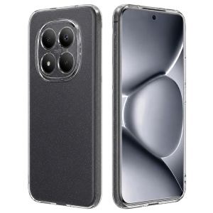 Husa pentru Xiaomi Redmi Note 15 Pro+ 5G / Poco M8 Pro 5G, SKYDDAR INNOVATION, SparkleSkin din Silicon TPU cu Sclipici, Design Elegant, set cu sticker, Transparenta