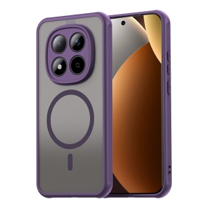 Husa pentru Xiaomi Redmi Note 15 Pro+ 5G / Poco M8 Pro 5G, SKYDDAR INNOVATION, HaloFrost MagSafe II, Antisoc, set cu sticker, Mov
