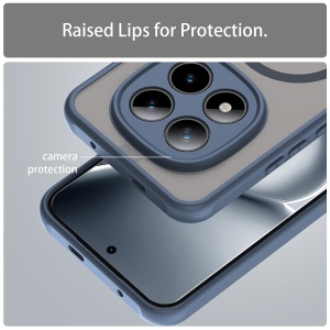 Husa pentru Xiaomi Redmi Note 15 Pro+ 5G / Poco M8 Pro 5G, SKYDDAR INNOVATION, HaloFrost MagSafe II, Antisoc, set cu sticker, Bleumarin - Img 4