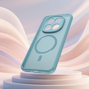 Husa pentru Xiaomi Redmi Note 15 Pro+ 5G / Poco M8 Pro 5G, SKYDDAR INNOVATION, HaloFrost MagSafe II, Antisoc, set cu sticker, Verde menta - Img 4
