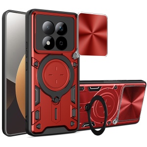 Husa pentru Xiaomi Redmi Note 15 Pro 5G, SKYDDAR INNOVATION, CamGuard Pro, Inel Magnetic, Protectie Camera, set cu sticker, Rosu - Img 2