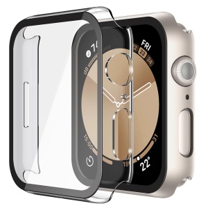 Husa protectie Smartwatch Apple Watch 4 / 5 / 6 / SE (44mm), SKYDDAR INNOVATION, Defense360 Pro + Screen Protector, AntiSoc, set cu sticker, Transparenta