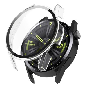Husa protectie Smartwatch Huawei Watch GT 3 (46mm), SKYDDAR INNOVATION, Defense360 Pro + Screen Protector, AntiSoc, set cu sticker, Transparenta