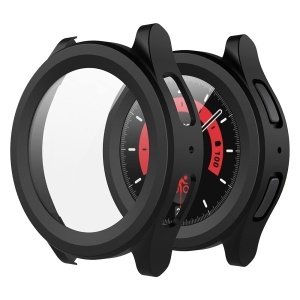 Husa protectie Smartwatch Samsung Galaxy Watch5 Pro, SKYDDAR INNOVATION, Defense360 Pro + Screen Protector, AntiSoc, set cu sticker, Negru